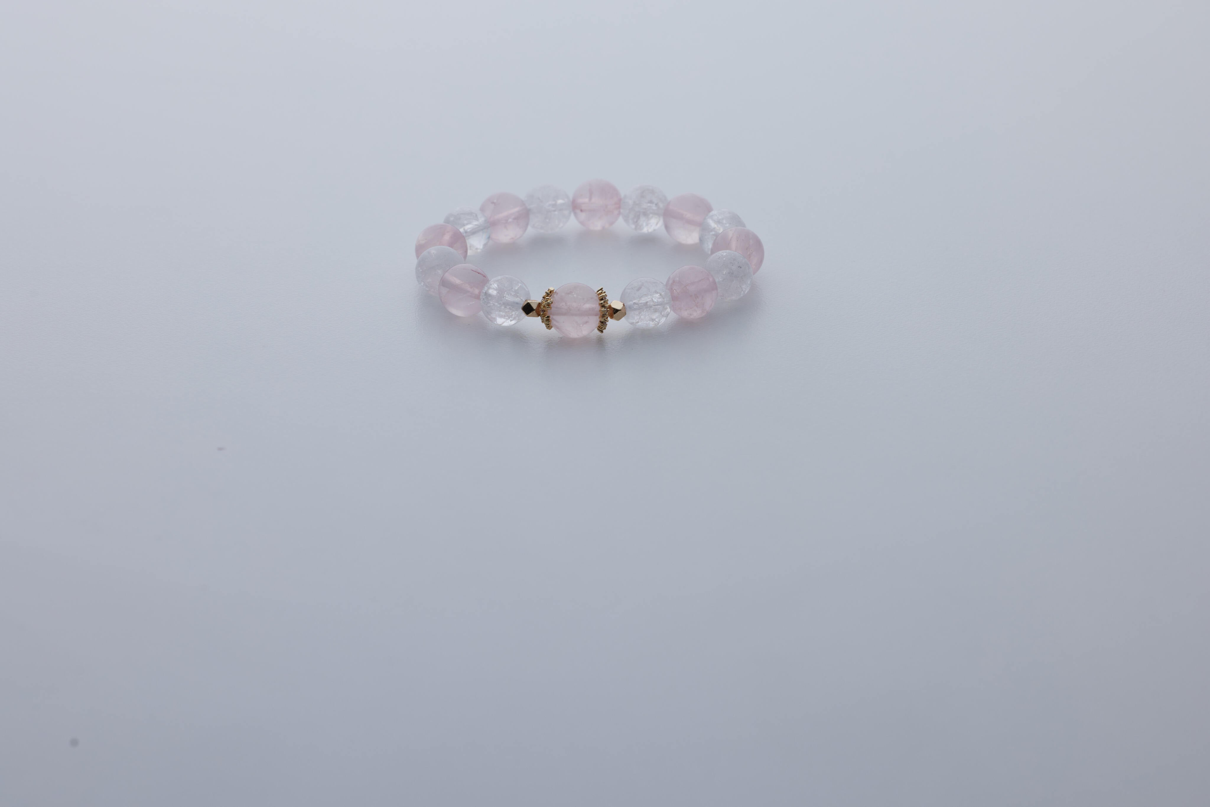 簡約粉水晶設計款｜白水晶、粉水晶｜招桃花人緣 脈輪：心輪