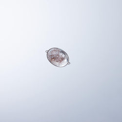梦幻粉白幽灵共生矿｜水晶配件DIY水晶设计款「独一无二」稀缺纯银包边蛋面