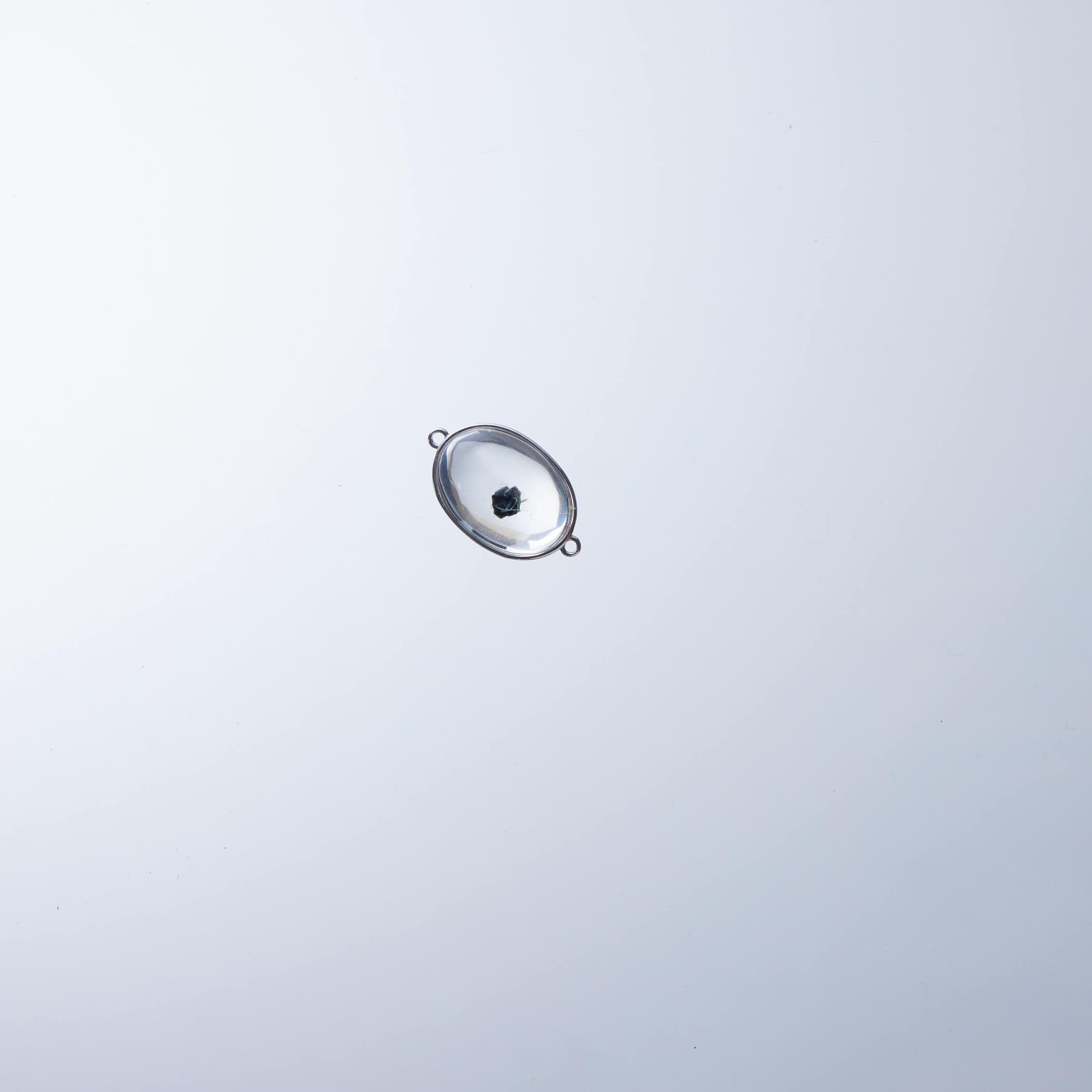 收藏款｜閃靈鑽黑紗包裹體礦 × 純銀包邊蛋面｜驅散負能量×淨化磁場