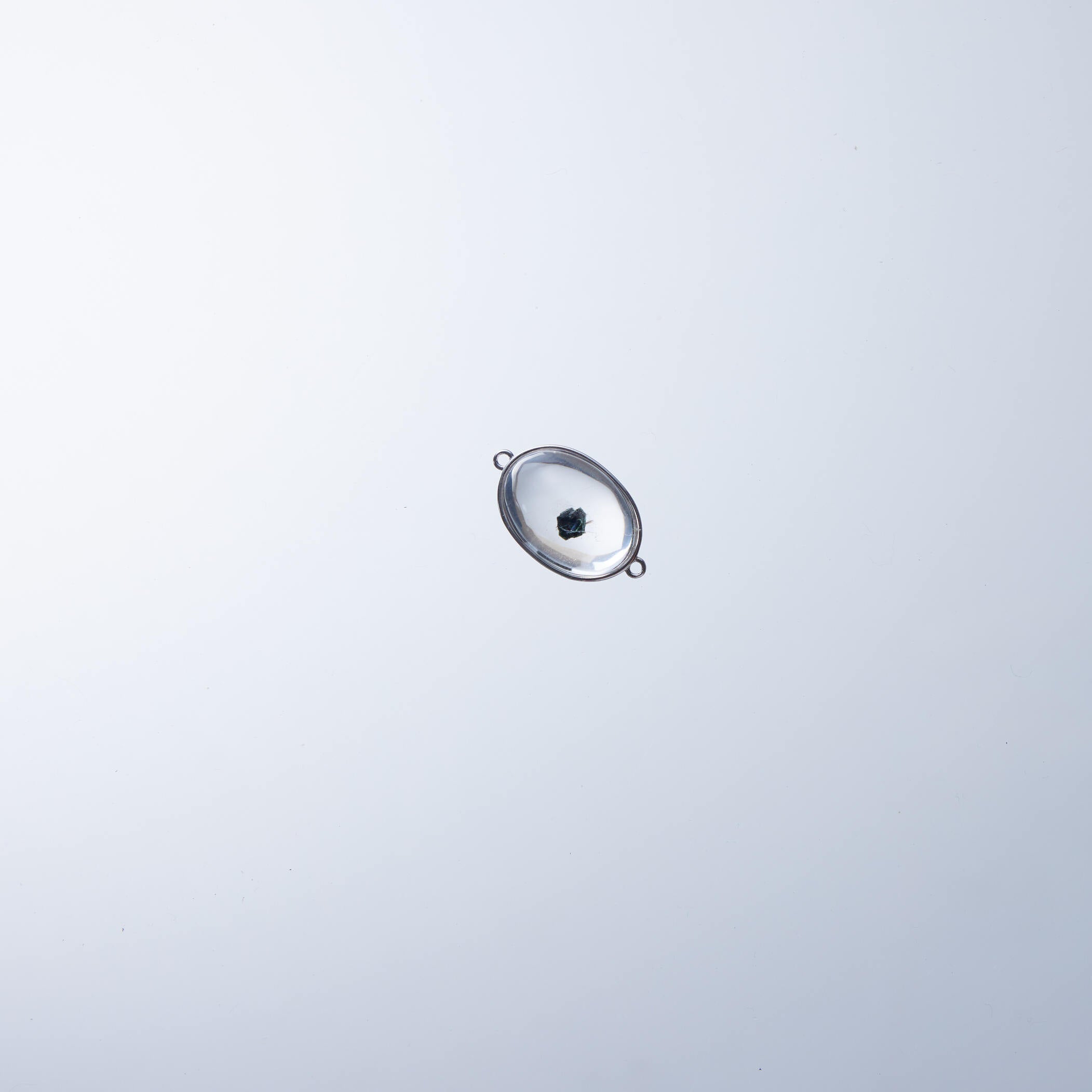 收藏款｜閃靈鑽黑紗包裹體礦 × 純銀包邊蛋面｜驅散負能量×淨化磁場