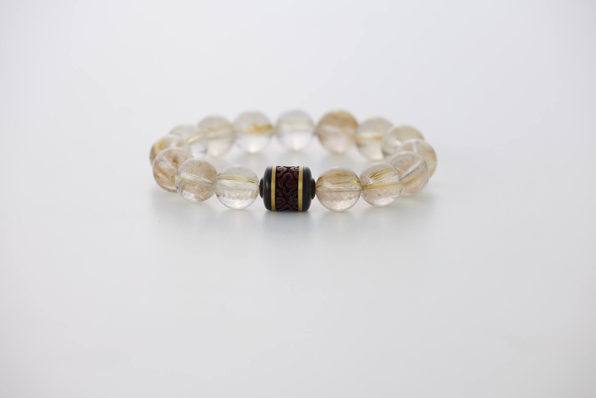 高品鈦金水晶金髮晶純淨透體順髮｜ 12mm ｜聚財氣・養正念・轉好運