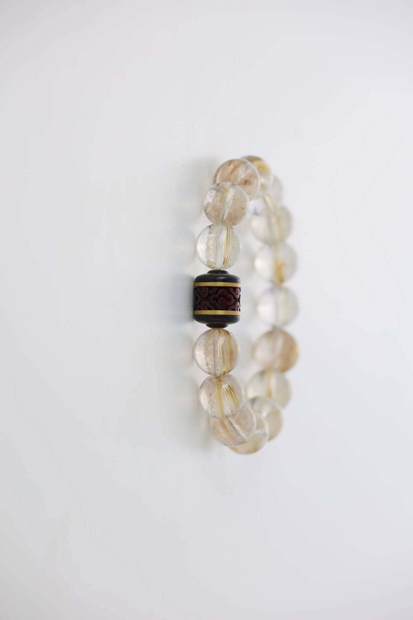 高品鈦金水晶金髮晶純淨透體順髮｜ 12mm ｜聚財氣・養正念・轉好運