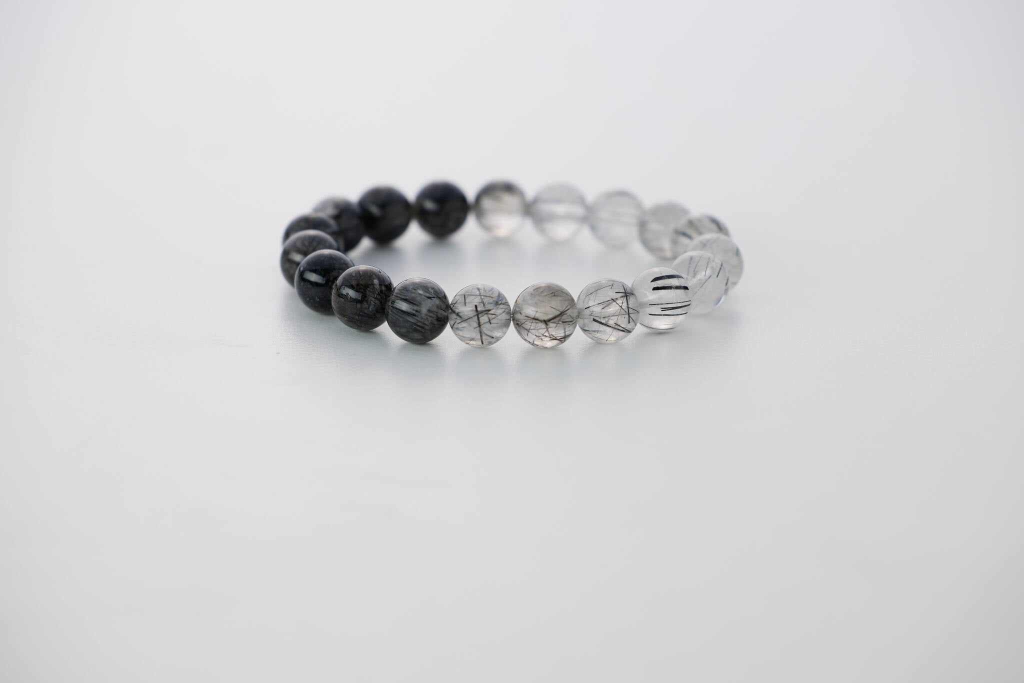 黑髮晶漸層水晶｜10mm｜守護 × 淨化 × 穩定