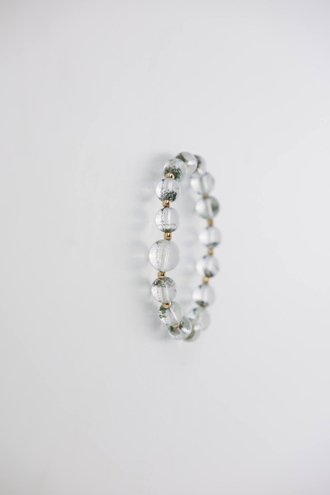 天然綠幽靈水晶聚寶盆手鏈｜6mm×主珠10mm｜招財能量 × 靈性內蘊