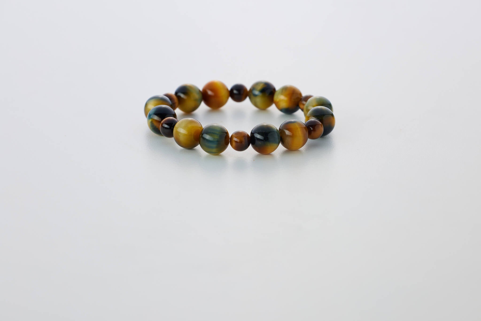 虎眼共生能量手鏈｜黃虎眼 × 藍虎眼｜男士招財防小人專屬款