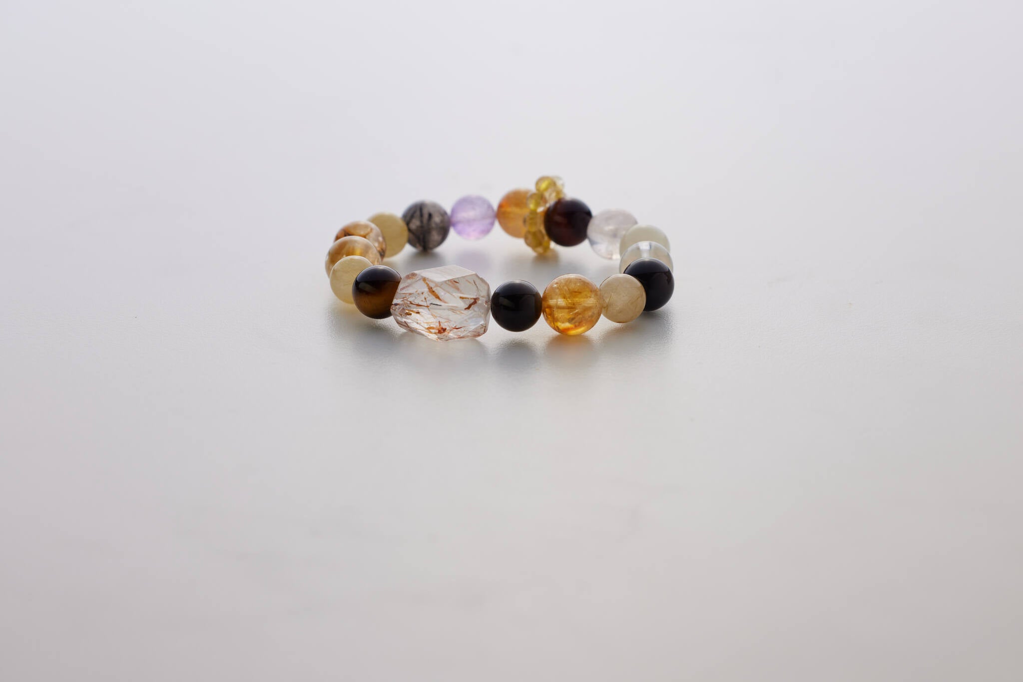 伊能靜同款｜皆順 全脈輪招財能量手串｜九晶共振 × 脈輪調頻 × 氣場顯化