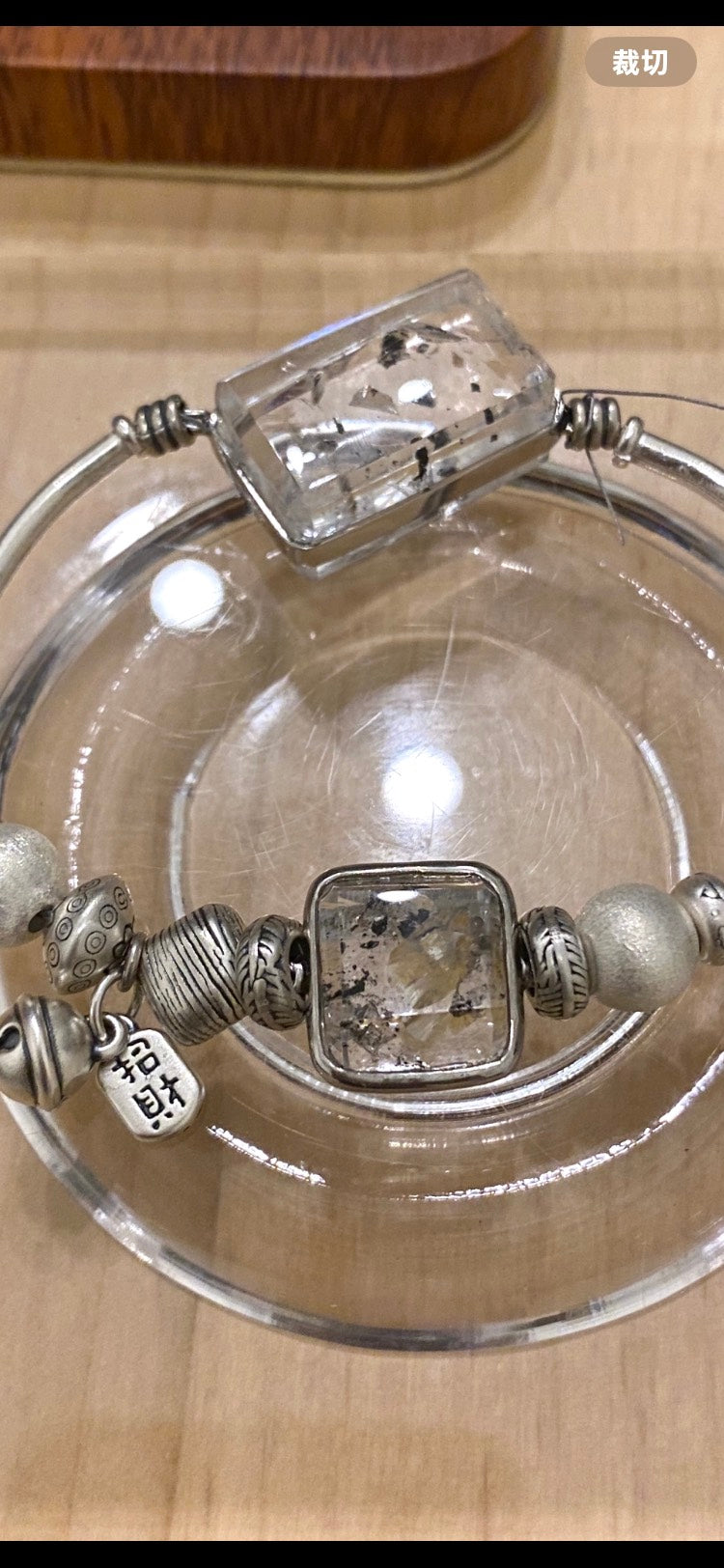 閃靈鑽水膽流沙晶中晶｜純銀訂製款｜獨一無二的靈性珍寶