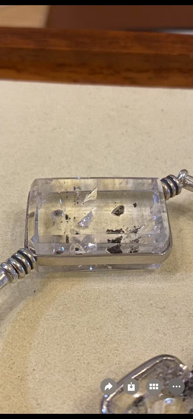 閃靈鑽水膽流沙晶中晶｜純銀訂製款｜獨一無二的靈性珍寶