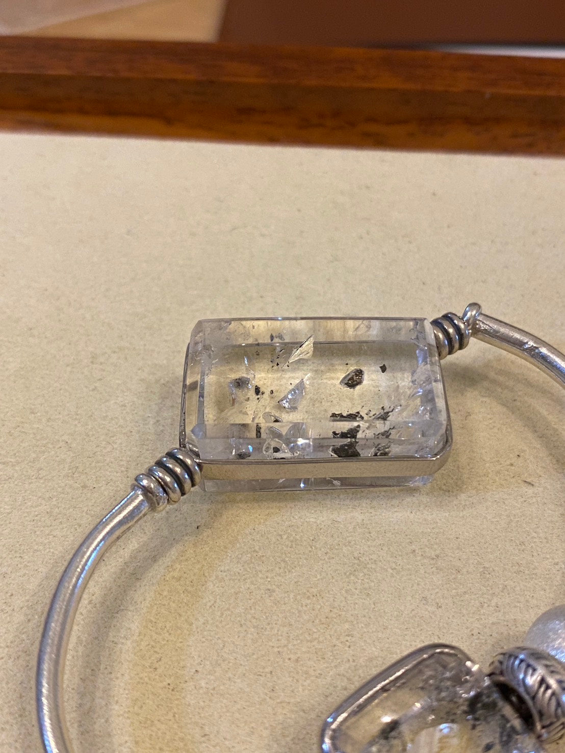 閃靈鑽水膽流沙晶中晶｜純銀訂製款｜獨一無二的靈性珍寶