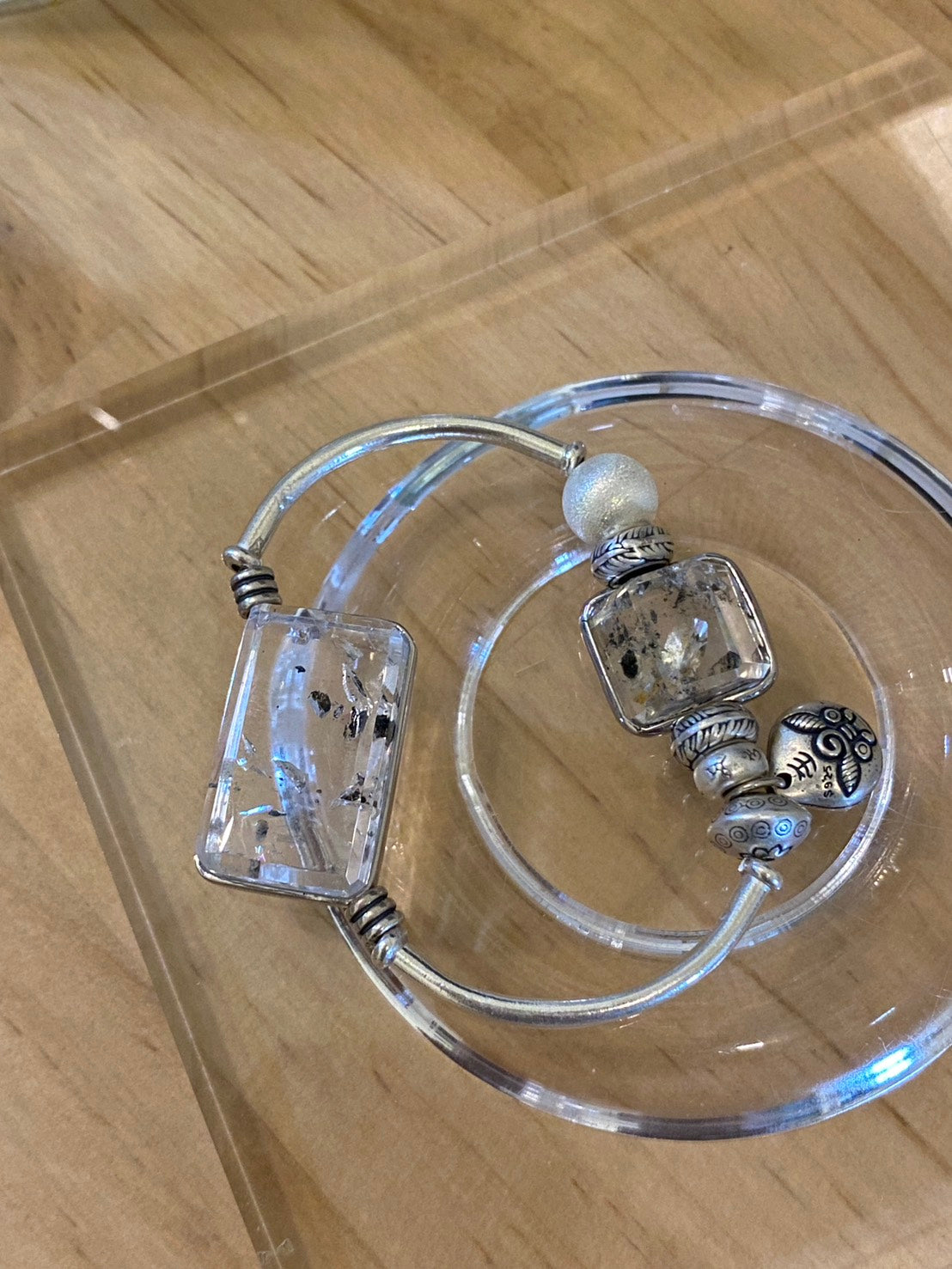 閃靈鑽水膽流沙晶中晶｜純銀訂製款｜獨一無二的靈性珍寶