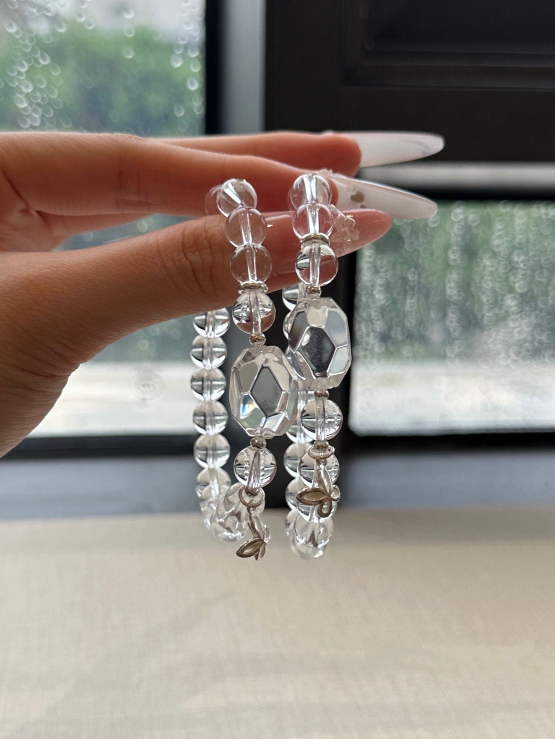 天然純淨透體白水晶手鏈｜8mm晶透靈石 × 萬用放大 × 百搭能量之選