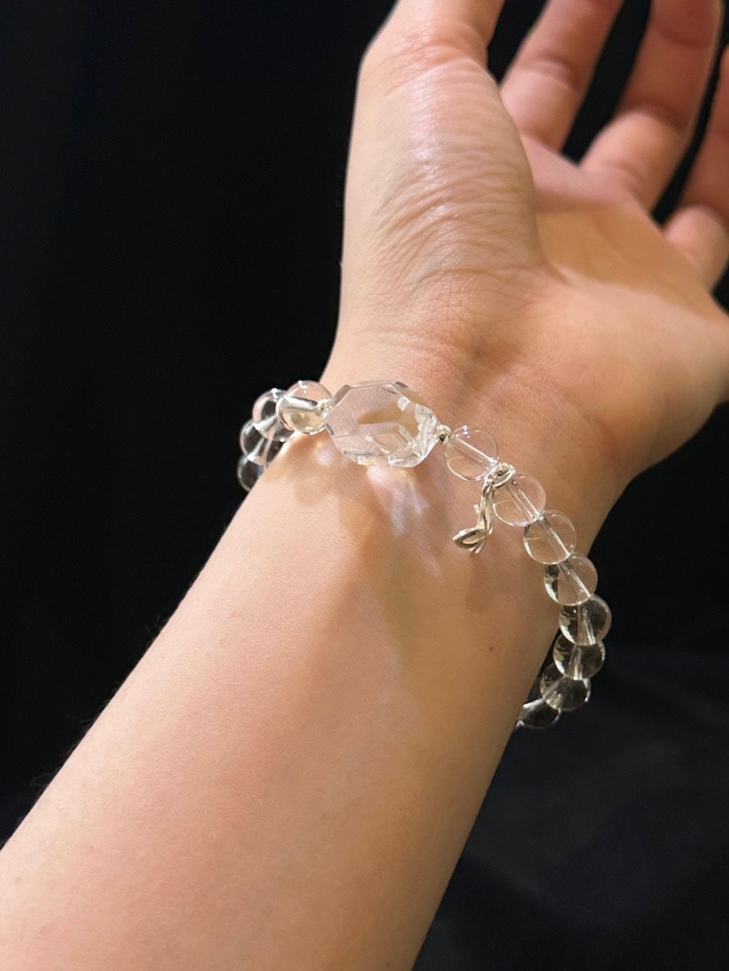 天然純淨透體白水晶手鏈｜8mm晶透靈石 × 萬用放大 × 百搭能量之選