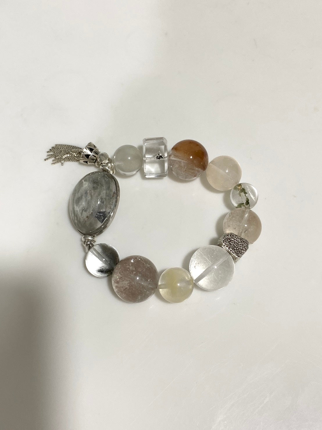 限量高品多寶設計款｜珠寶級淺灰藍兔毛主珠 × 純銀配件 × 靈性氣質極致之作