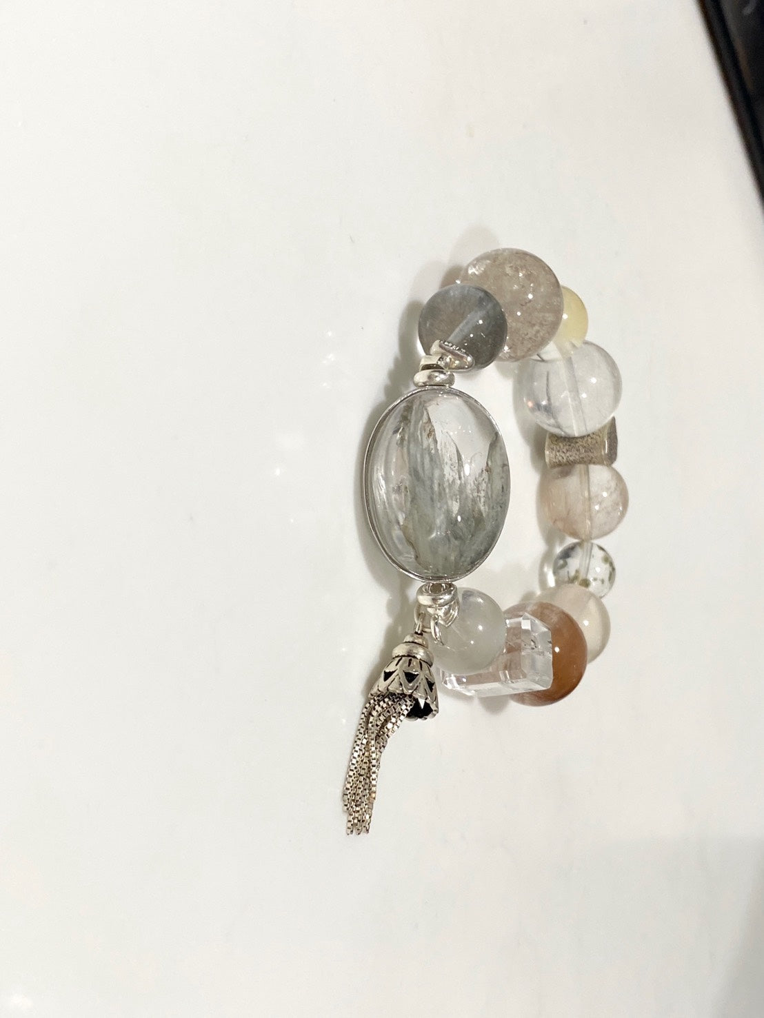 限量高品多寶設計款｜珠寶級淺灰藍兔毛主珠 × 純銀配件 × 靈性氣質極致之作