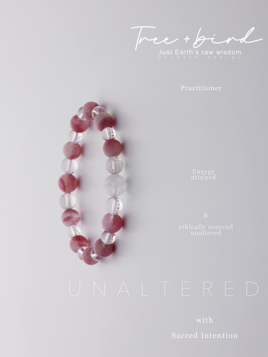 櫻花雨薔薇水晶手鏈｜白幽靈聚寶盆、透體白水晶｜聚財喜緣．浪漫守護